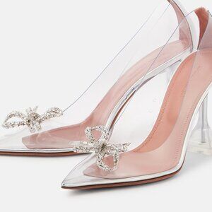 Brand New Amina Muaddi Begum Glass PVC Pumps | Size 38.5